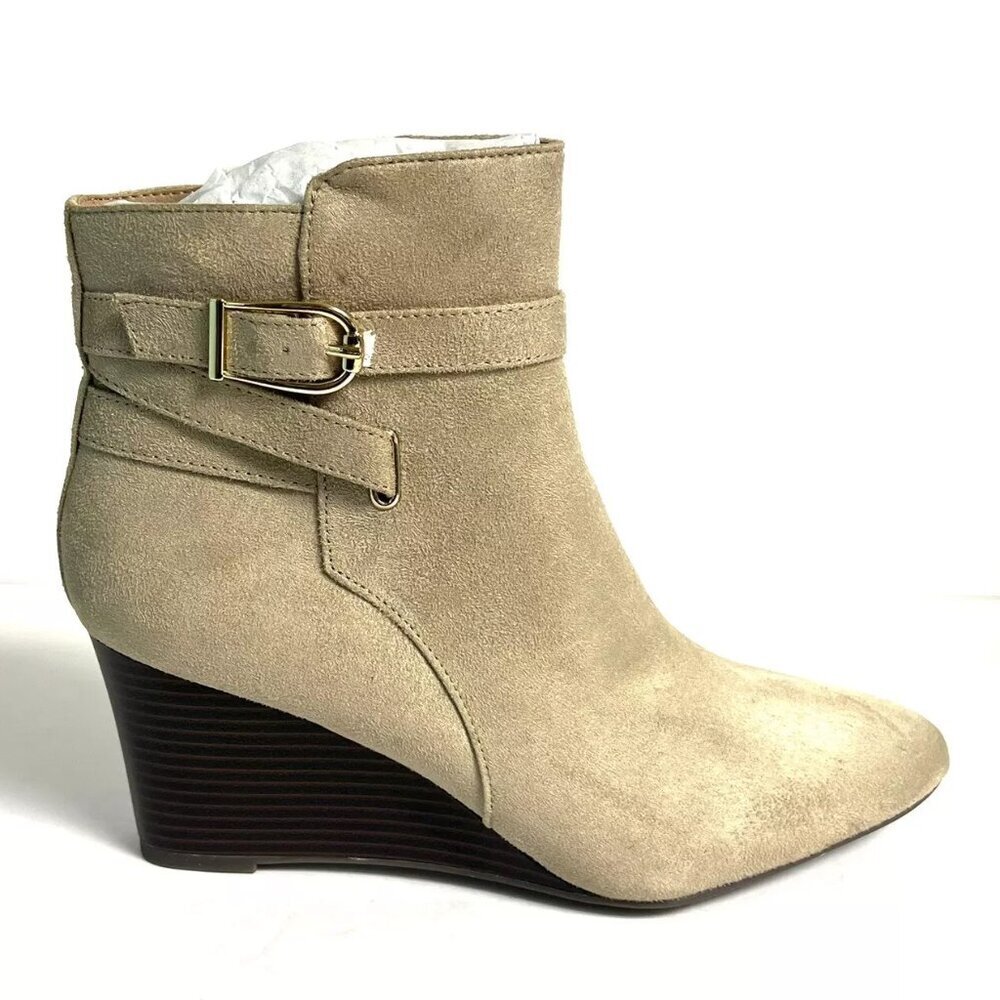 Life Stride Women’s Gio Beige Ankle Boots 8M